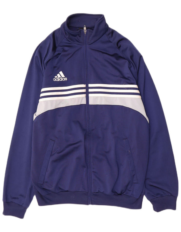 Adidas Træningsdragt til mænd Topjakke UK 42/44 Stor marineblå polyester