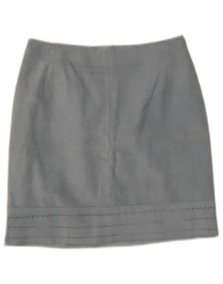 Vintage lædernederdel til kvinder IT 42 Medium W27 blåt læder