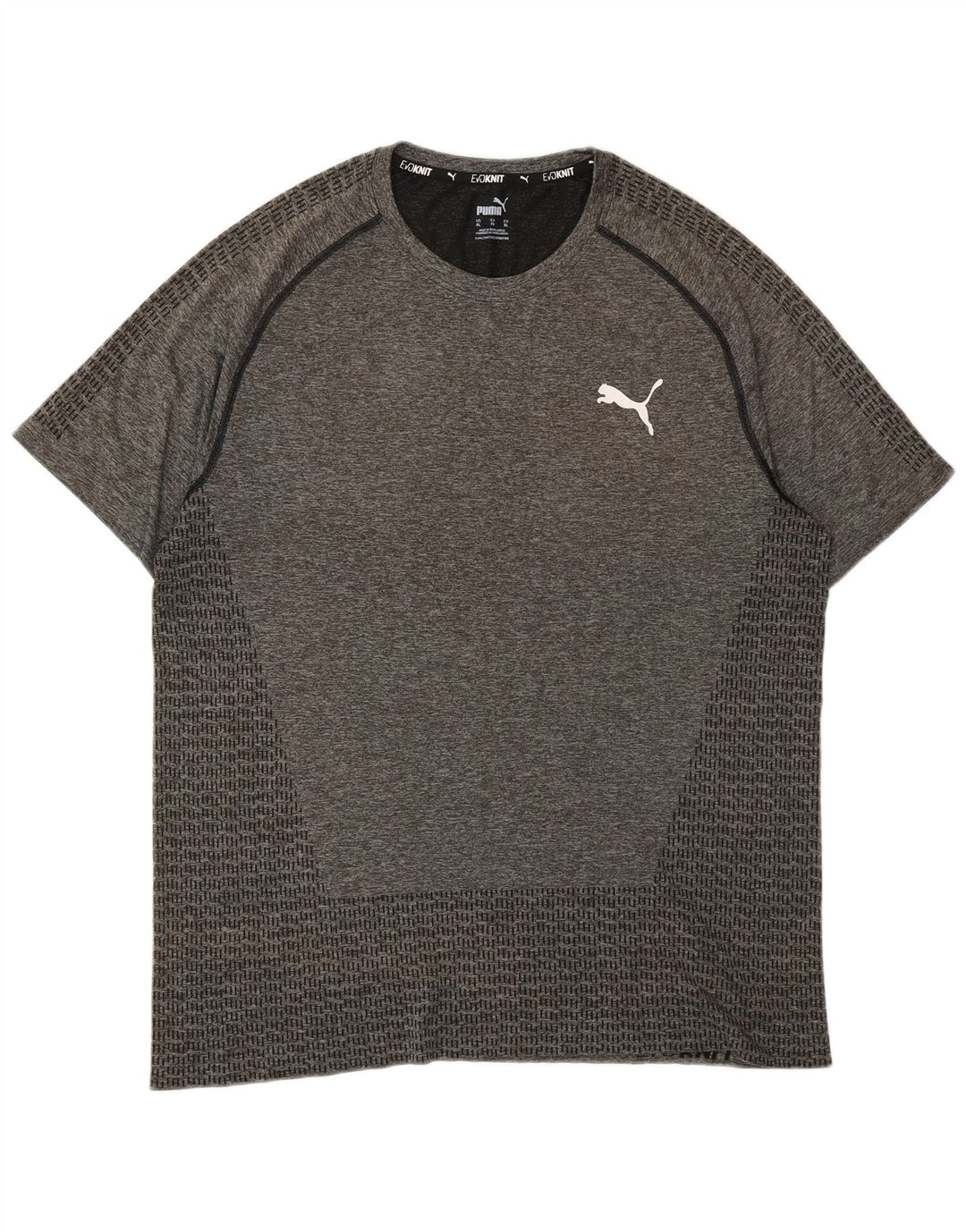 PUMA Herre T-Shirt Top XL Grå Flecked