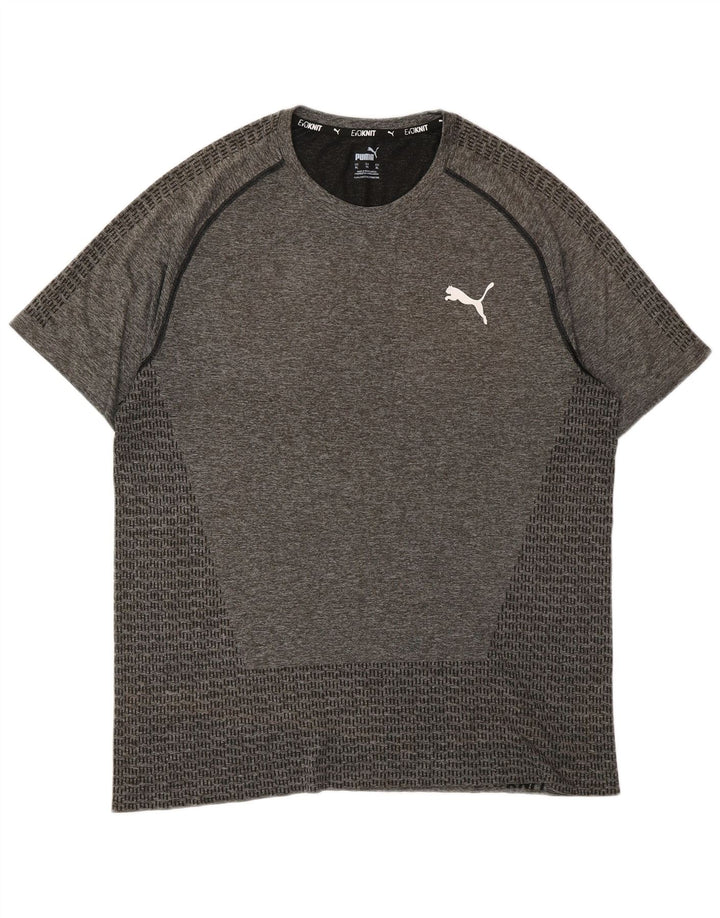 PUMA Herre T-Shirt Top XL Grå Flecked