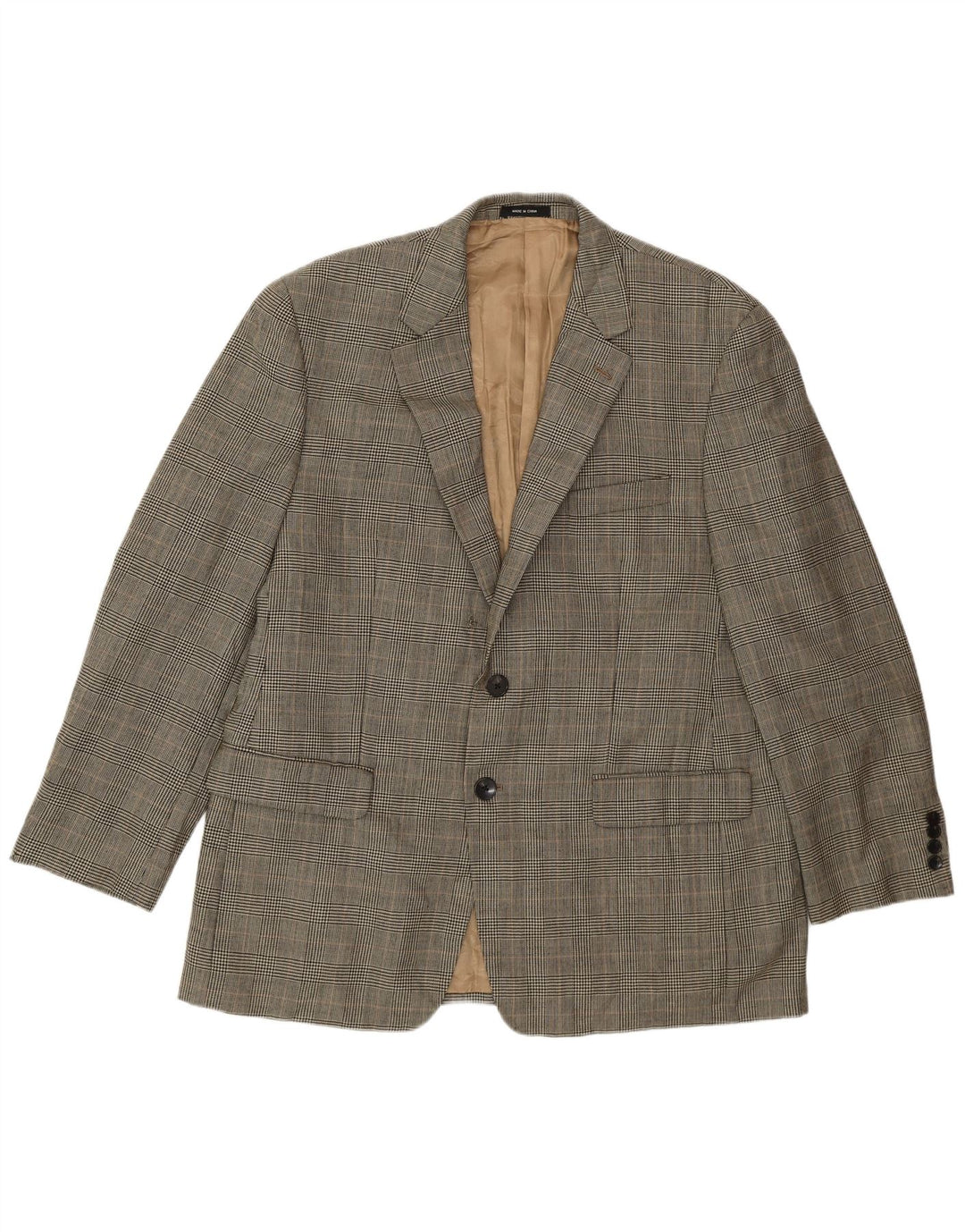 Polo Ralph Lauren Herre 2-knaps blazerjakke UK 44 2XL Beige Houndstooth