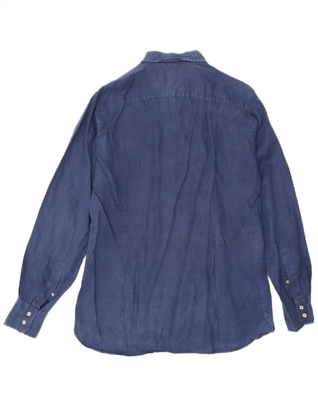 Bedste Firma Herreskjorte Medium Navy Blue Linen