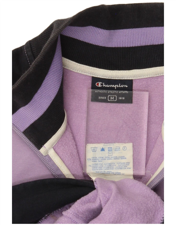 CHAMPION Womens træningsdragt Topjakke UK 12 Medium Lilla Colourblock