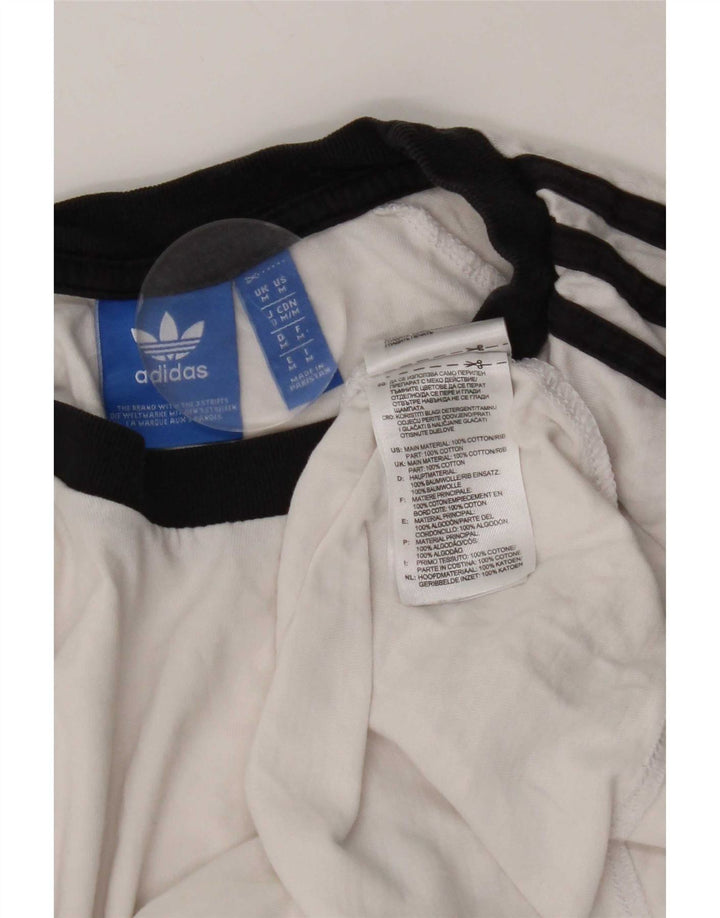 Adidas Herre T-Shirt Top Medium White Colourblock Bomuld