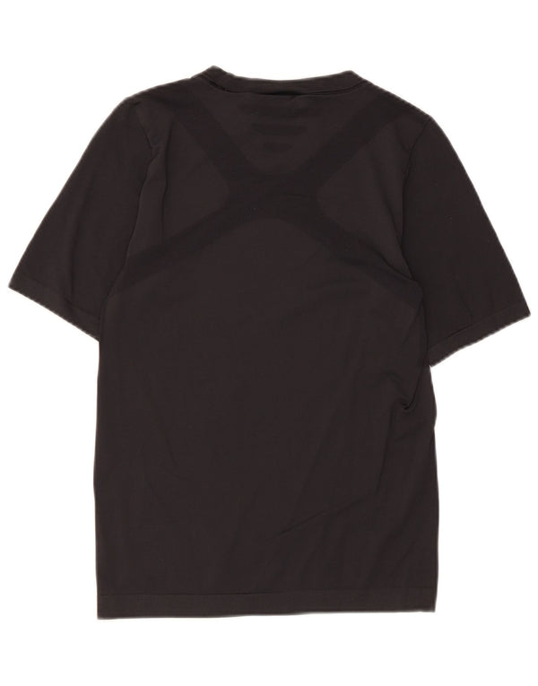 Adidas Dame Climalite T-Shirt Top UK 12 Medium Sort Polyamid