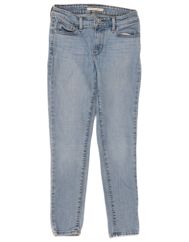 Levi's Dame 711 Skinny Jeans W26 L26 Blå Bomuld