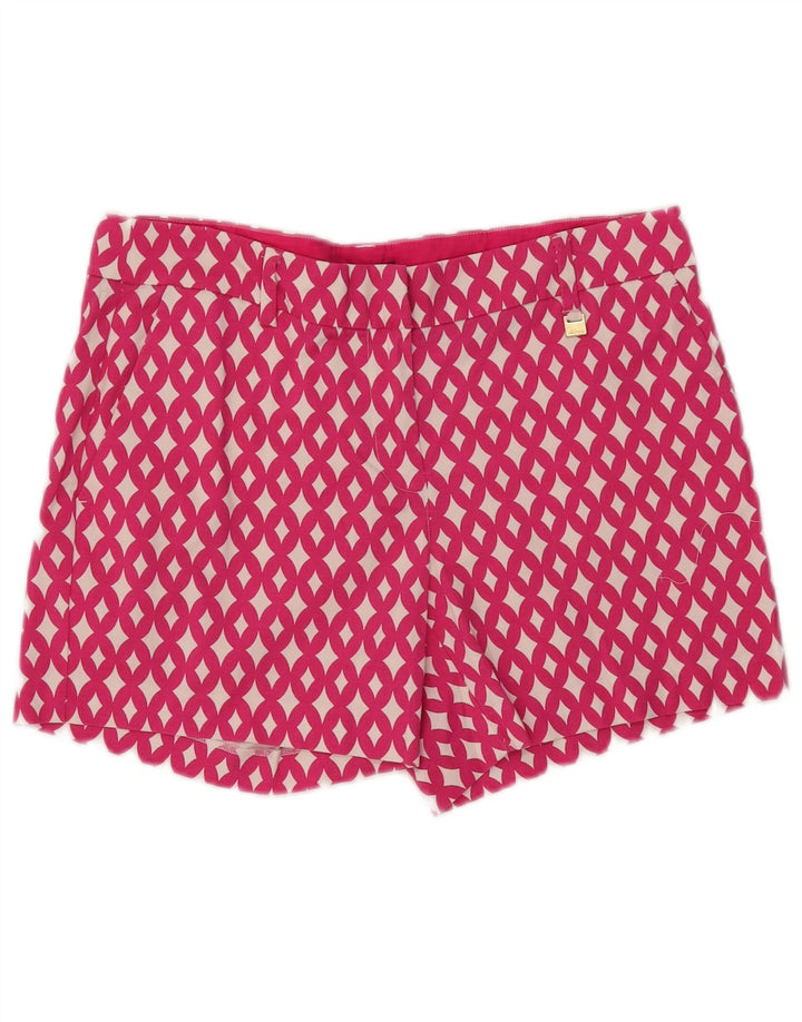 NAUTICA Chino Shorts til kvinder US 8 Medium W32 Pink geometrisk bomuld