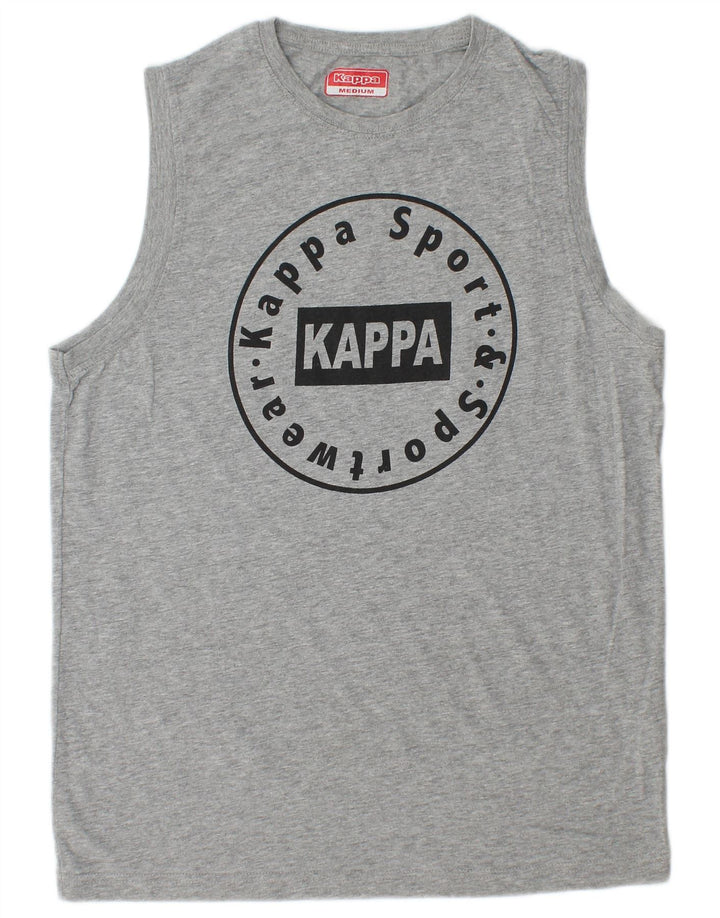 Kappa Herre grafisk vest Top Medium Grey Flecked Bomuld