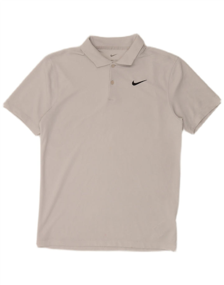 Nike Dri Fit poloshirt til mænd, lille grå polyester