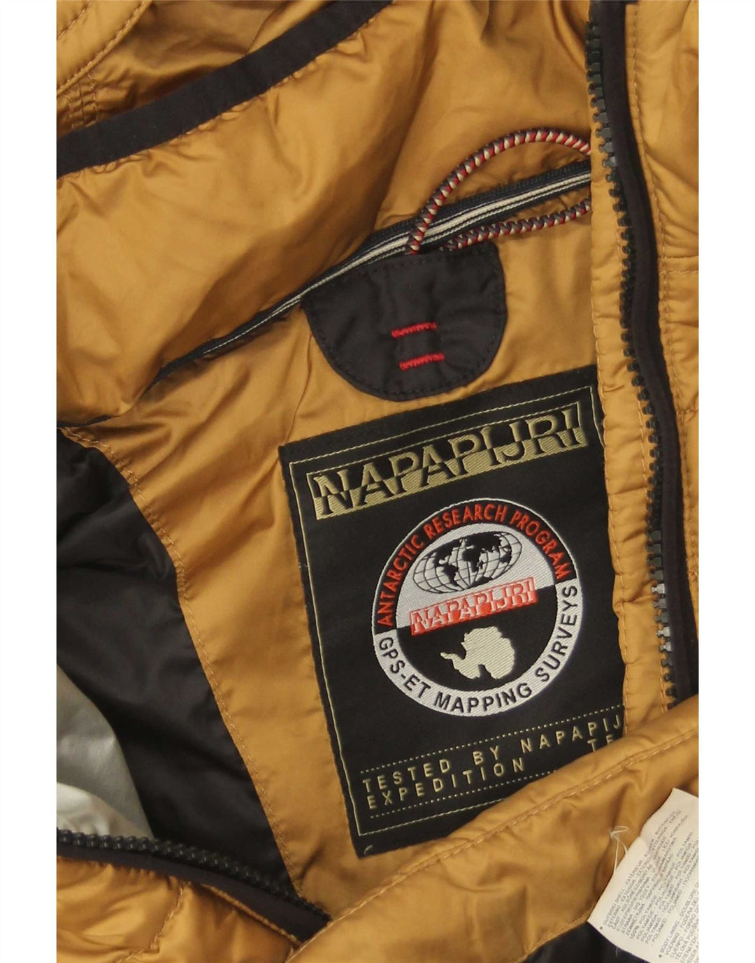 Napapijri Polstret hættejakke til kvinder UK 10 Small Gold Polyester