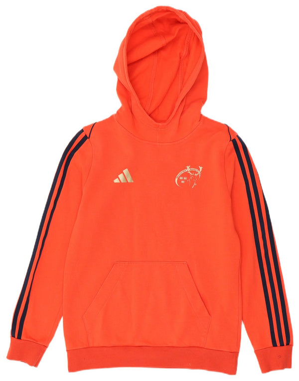 Adidas Boys Munster Rugby Hoodie Jumper 13-14 år Rød Bomuld