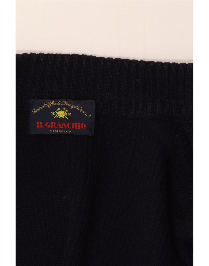 Il Granchio Herre Cardigan Sweater XL Navy Blue