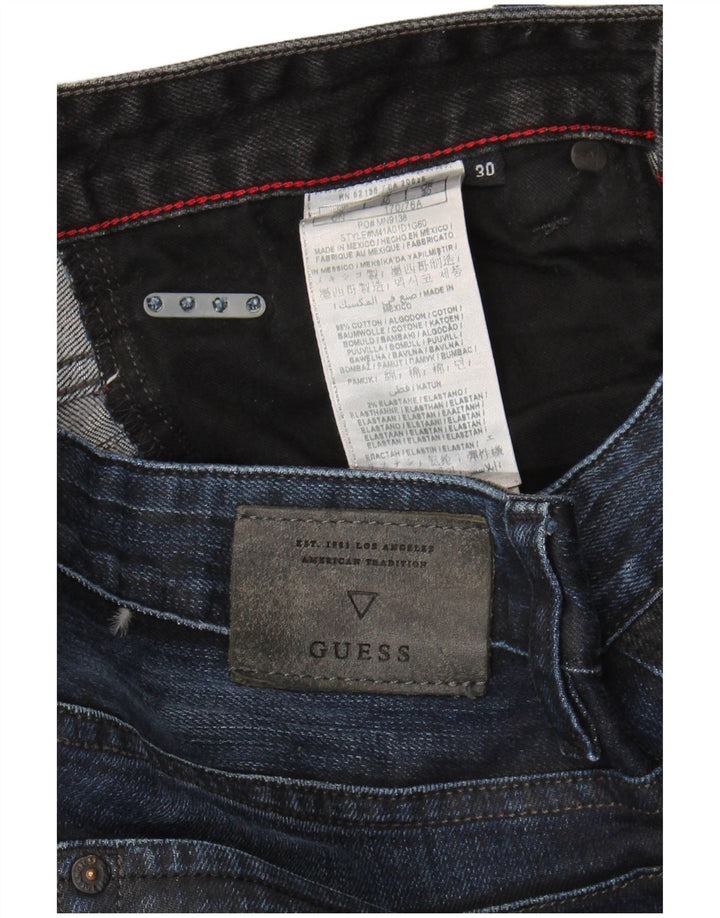 Guess Straight Jeans til mænd W30 L32 Marineblå bomuld