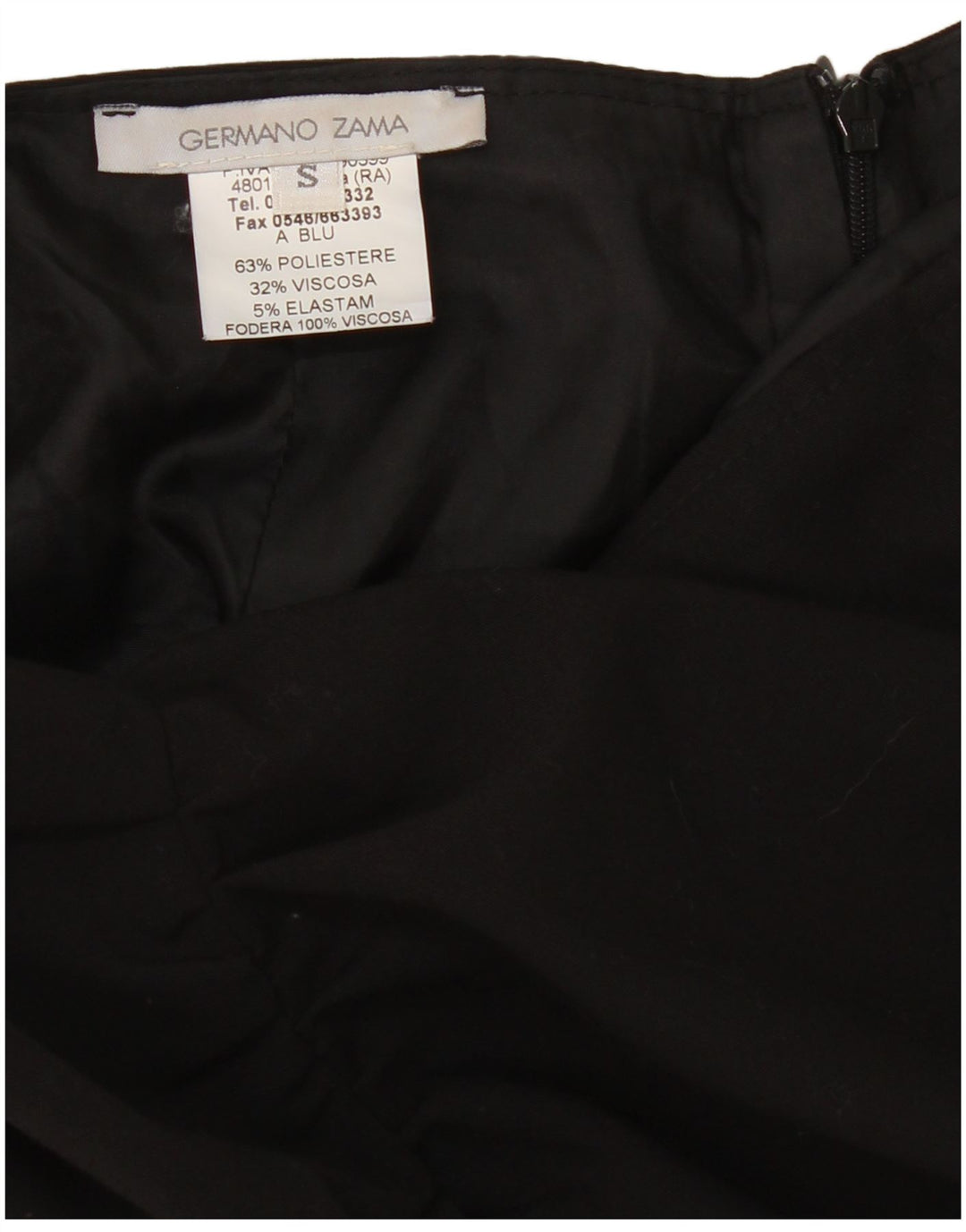 Germano Zama Pencil Nederdel til kvinder Small W28 Sort polyester