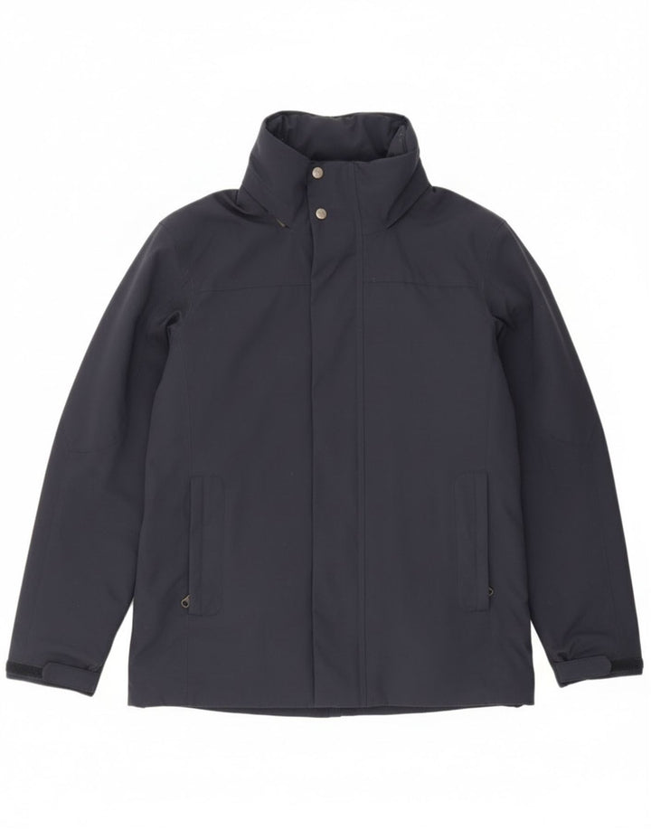 Slam Herre Hooded Windbreaker Jacket UK 36 Small Navy Blue Nylon