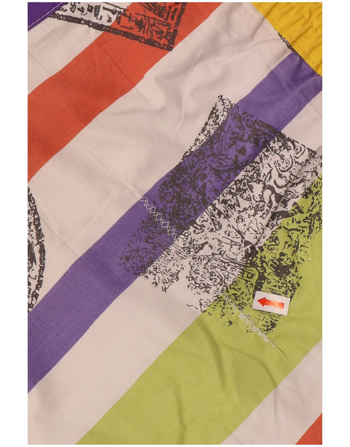 Vintage grafiske badeshorts til mænd XL flerfarvet Colourblock Polyester
