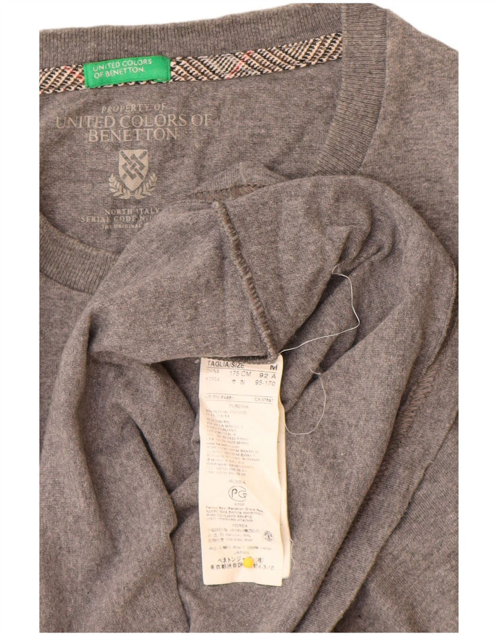 Benetton Boys Grafisk Top Langærmet 15-16 år Medium Grey Flecked