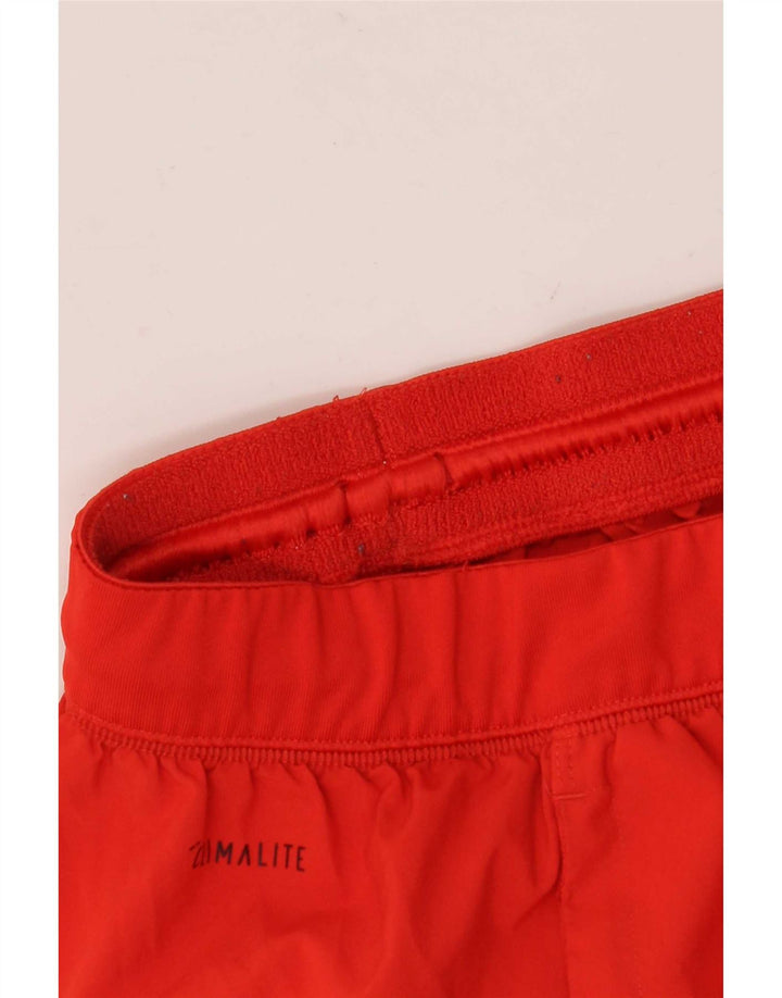 Adidas Herre Climalite Sportshorts Small Red Colourblock Polyester