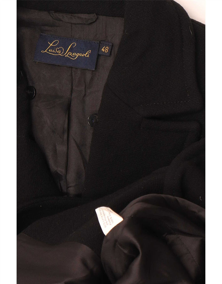 Luisa Spagnoli Dame Overfrakke IT 48 XL Sort Uld