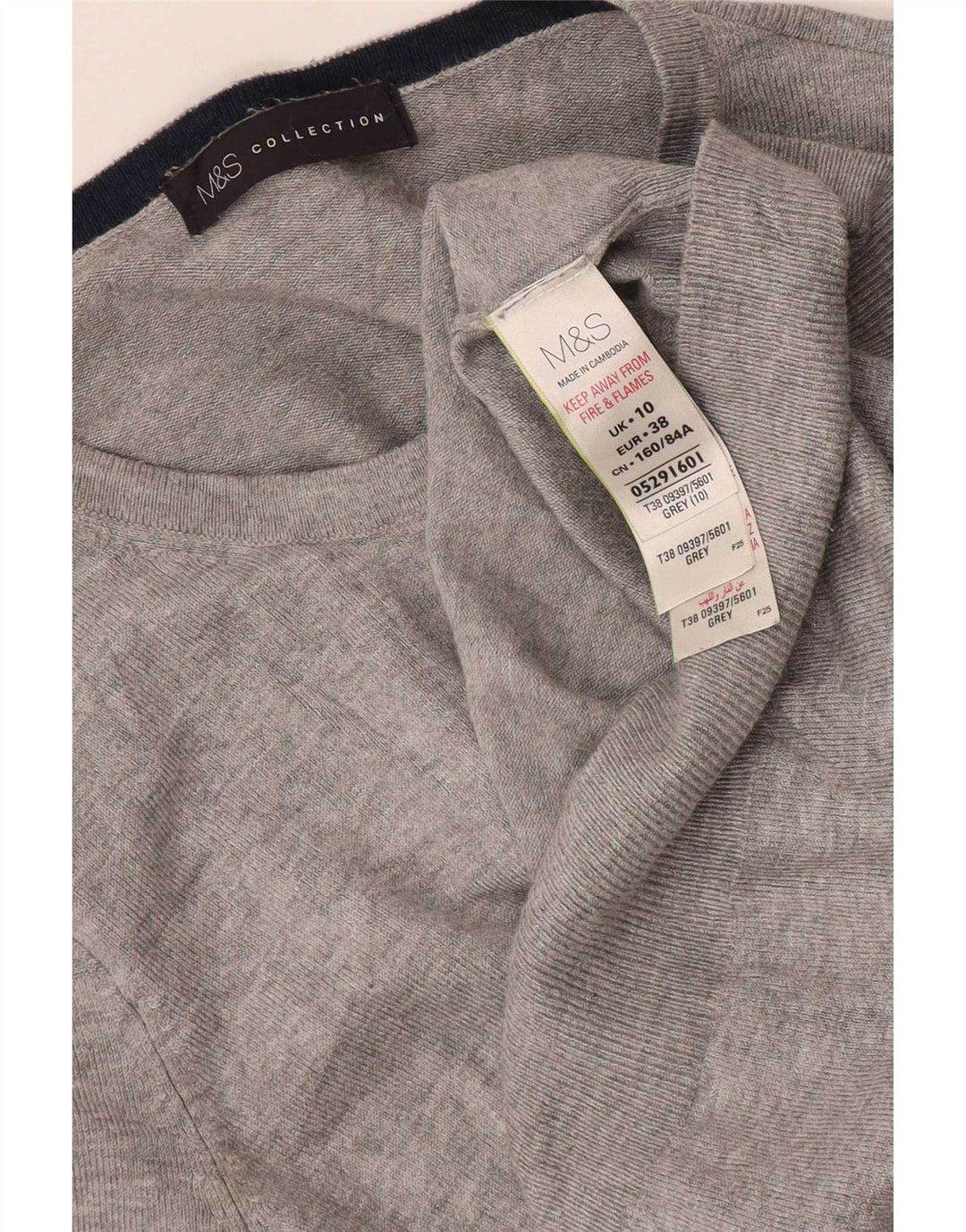 Marks & Spencer Dame Cardigan Sweater UK 10 Small Grey Viscose