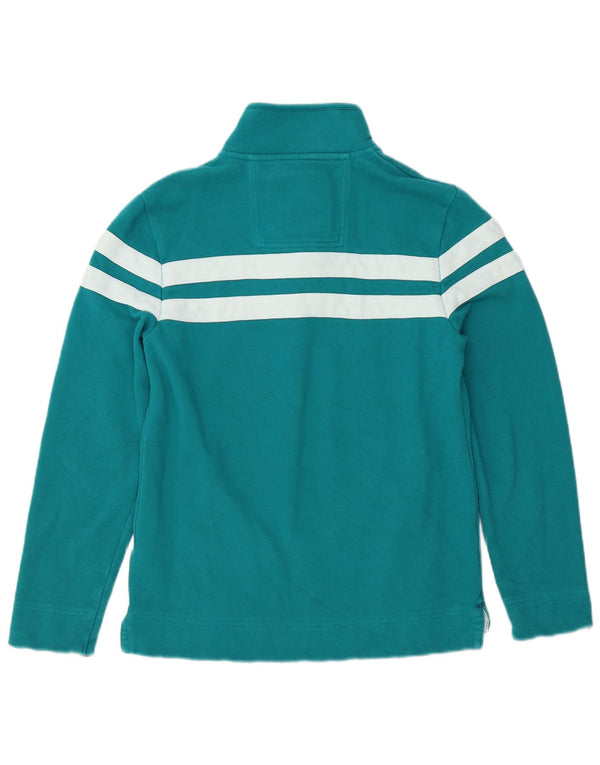 Crew Clothing Mens Sweatshirt Jumper Small Turquoise Colourblock