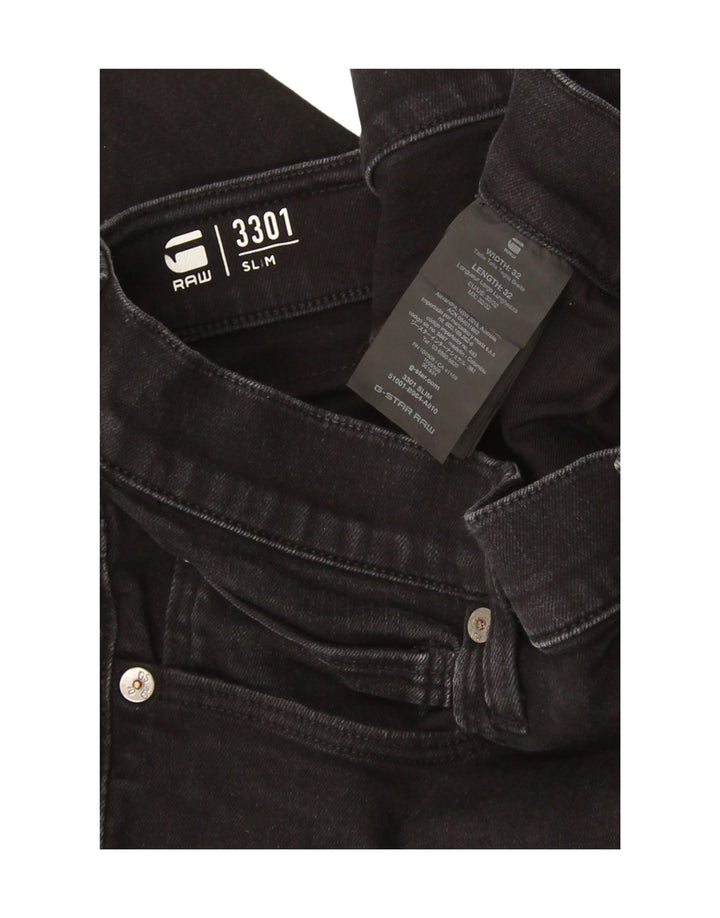 G-Star Herre 3301 Slim Jeans W32 L32 Sort Bomuld