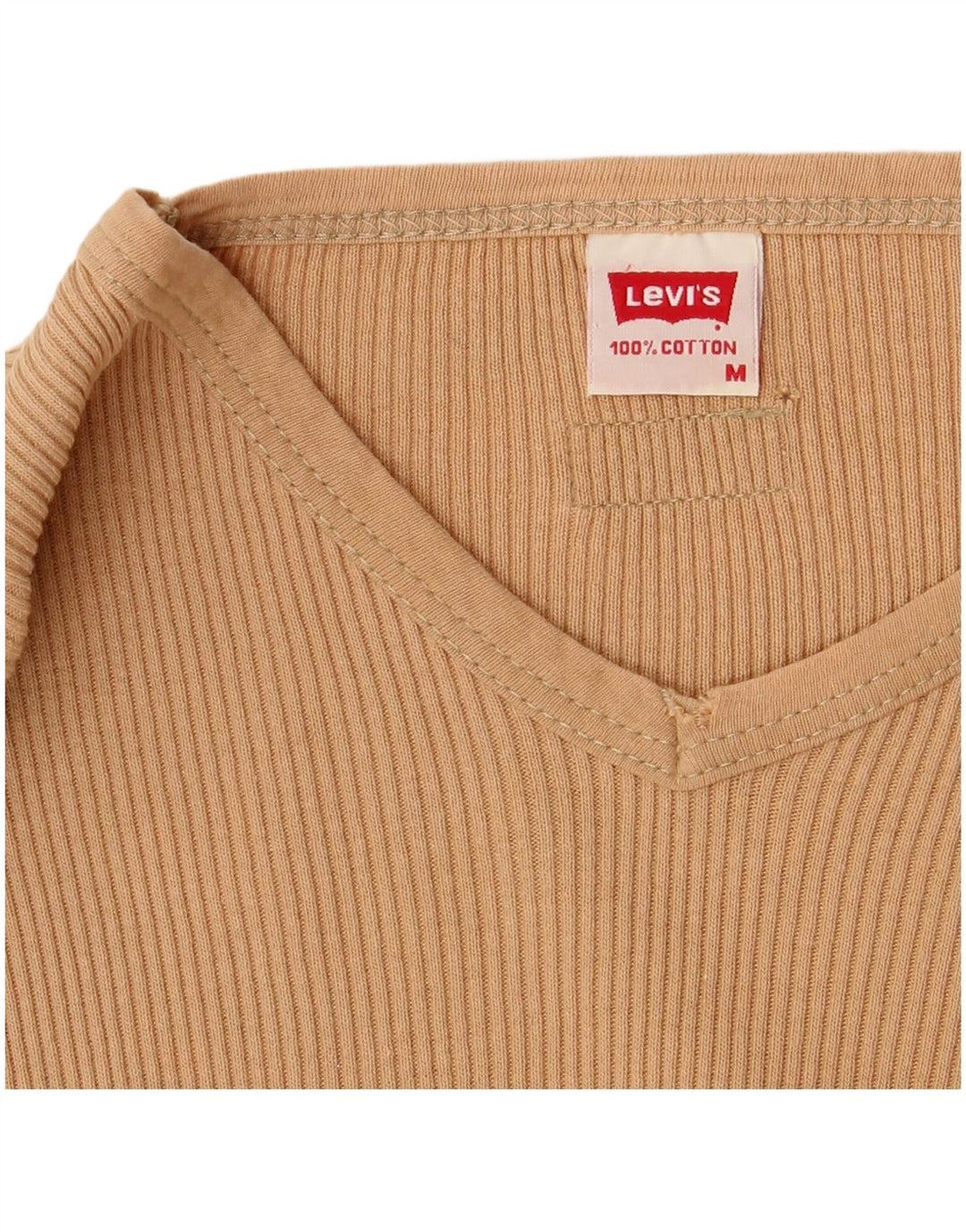 Levi's Dame Top Langærmet UK 12 Medium Beige Bomuld
