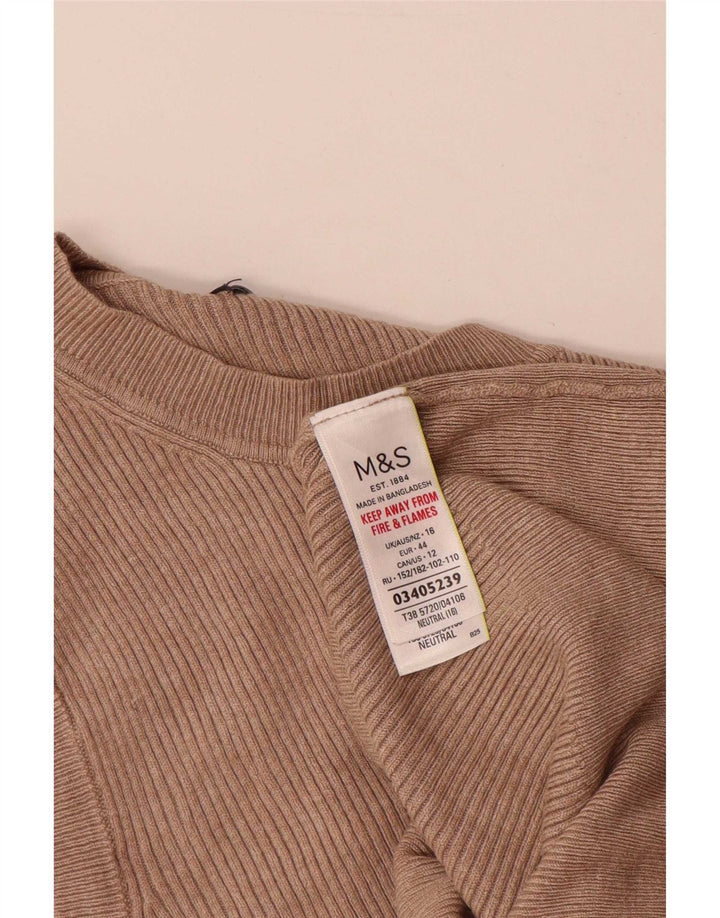 Marks & Spencer Damevest Tank Top UK 16 Large Brown Viscose