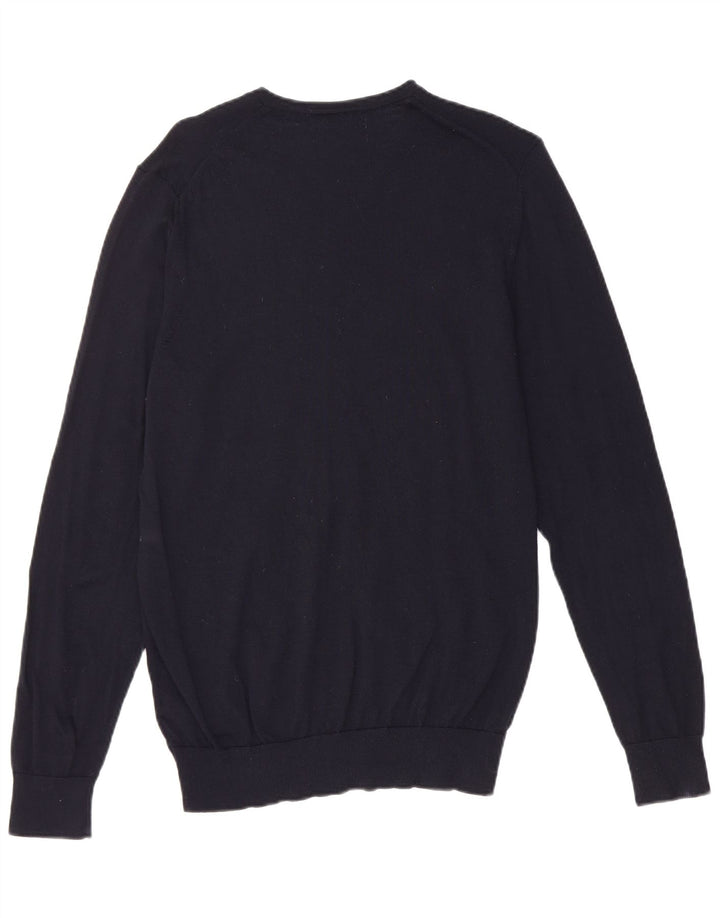 Marks & Spencer Herre V-hals sweater Medium Marineblå Merinould
