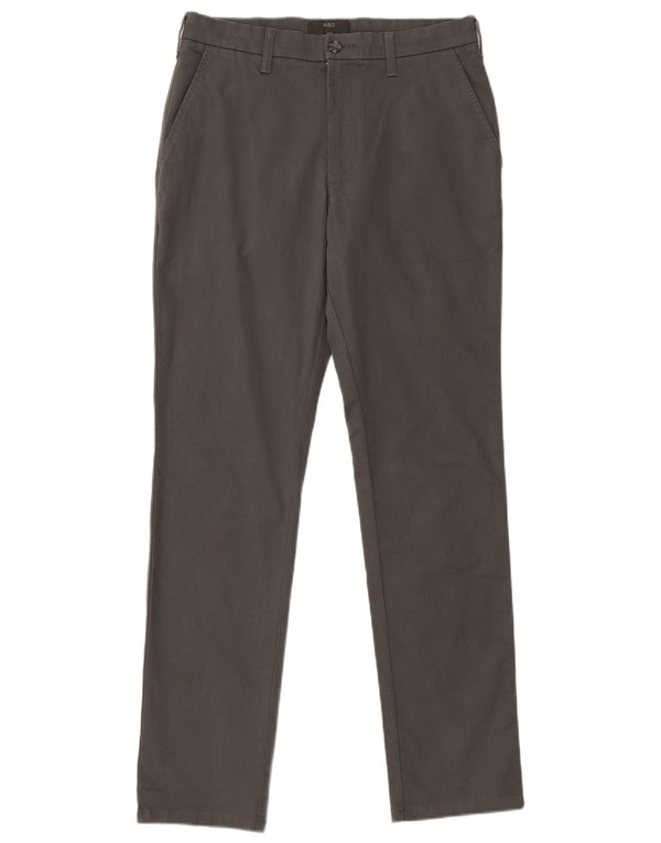 Marks & Spencer Herre Slim Chino Bukser W30 L31 Grå Bomuld