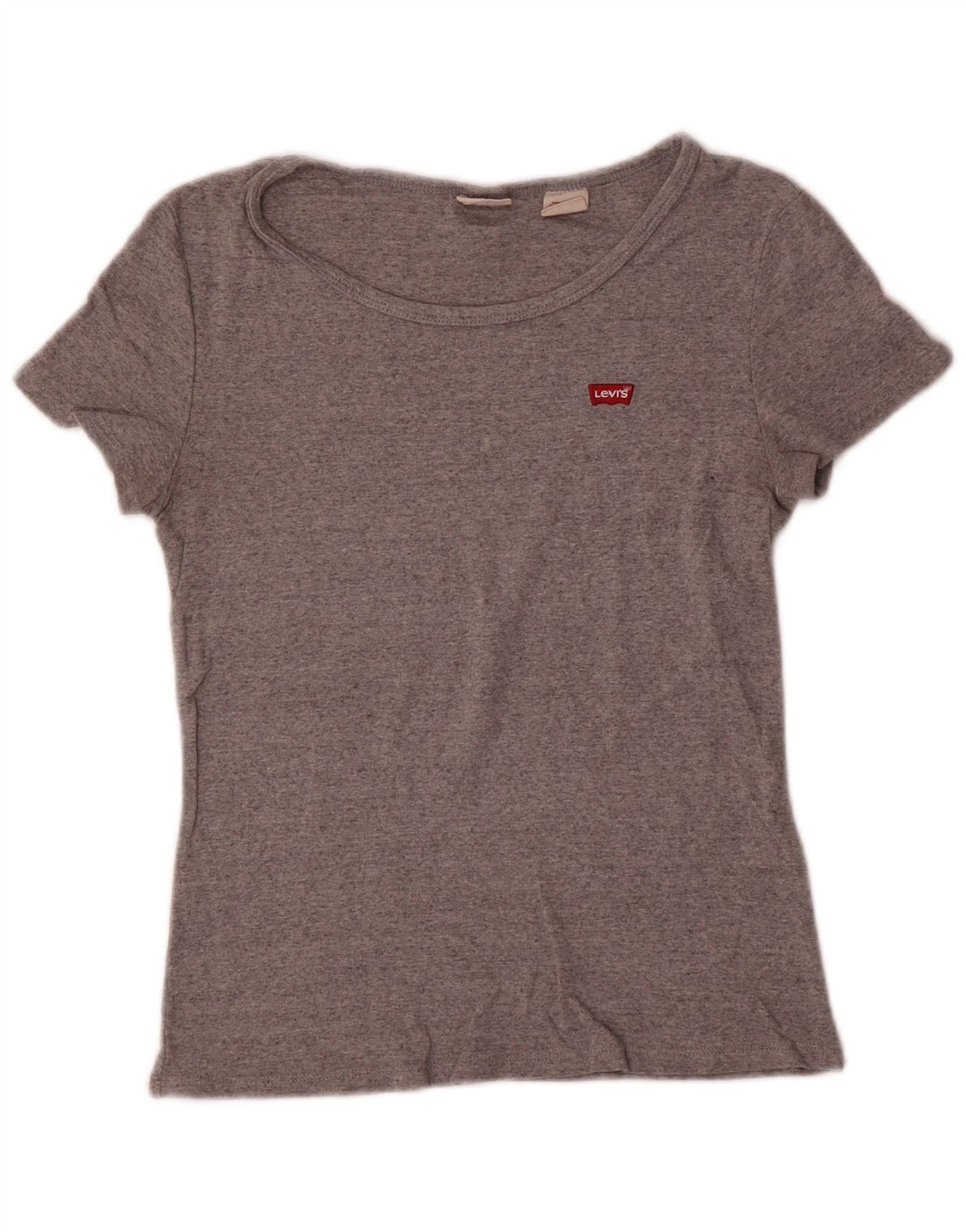 Levi's Dame T-Shirt Top UK 8 Små Grå Flecked