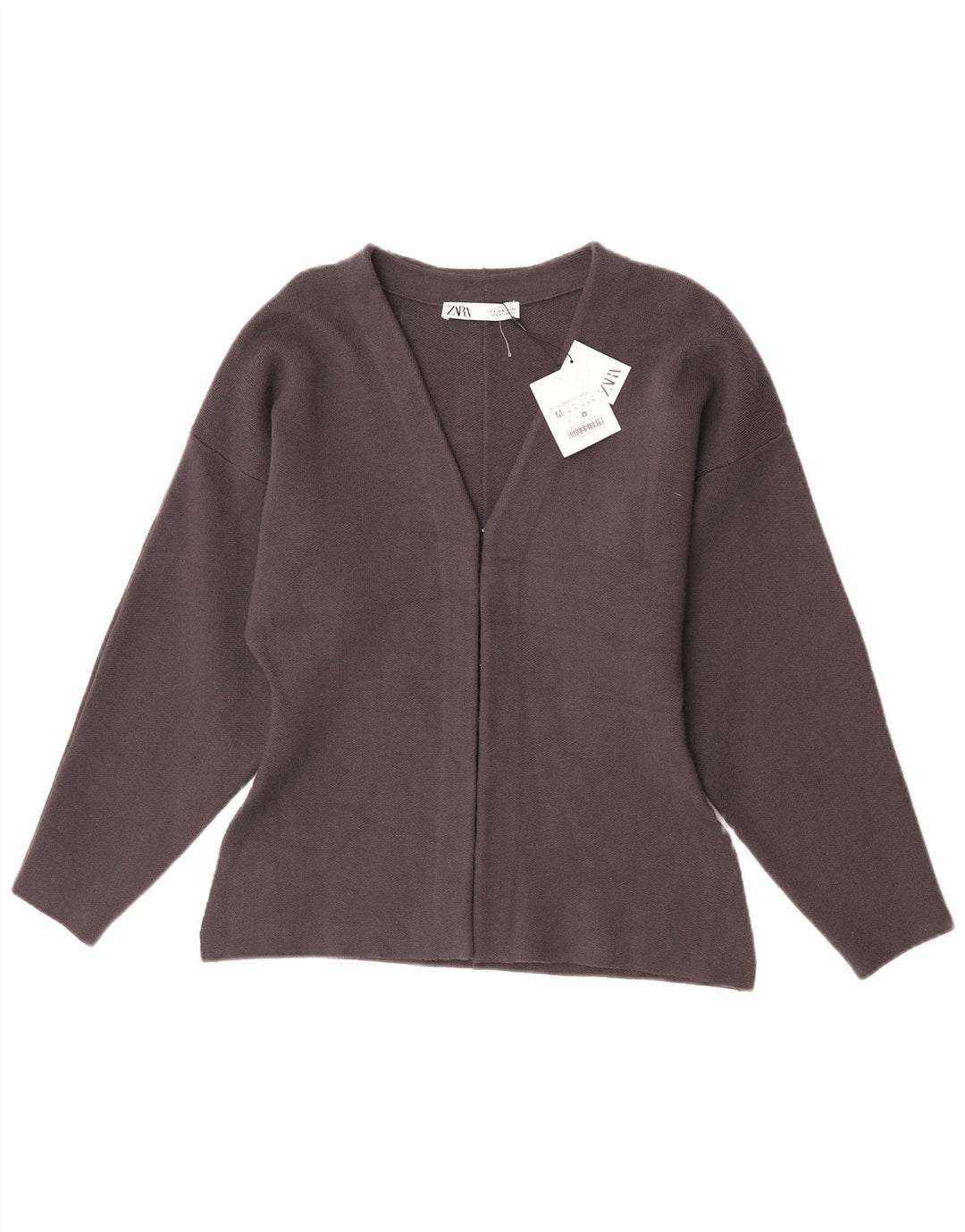 Zara Dame Cardigan Sweater UK 12 Medium Grey Viscose