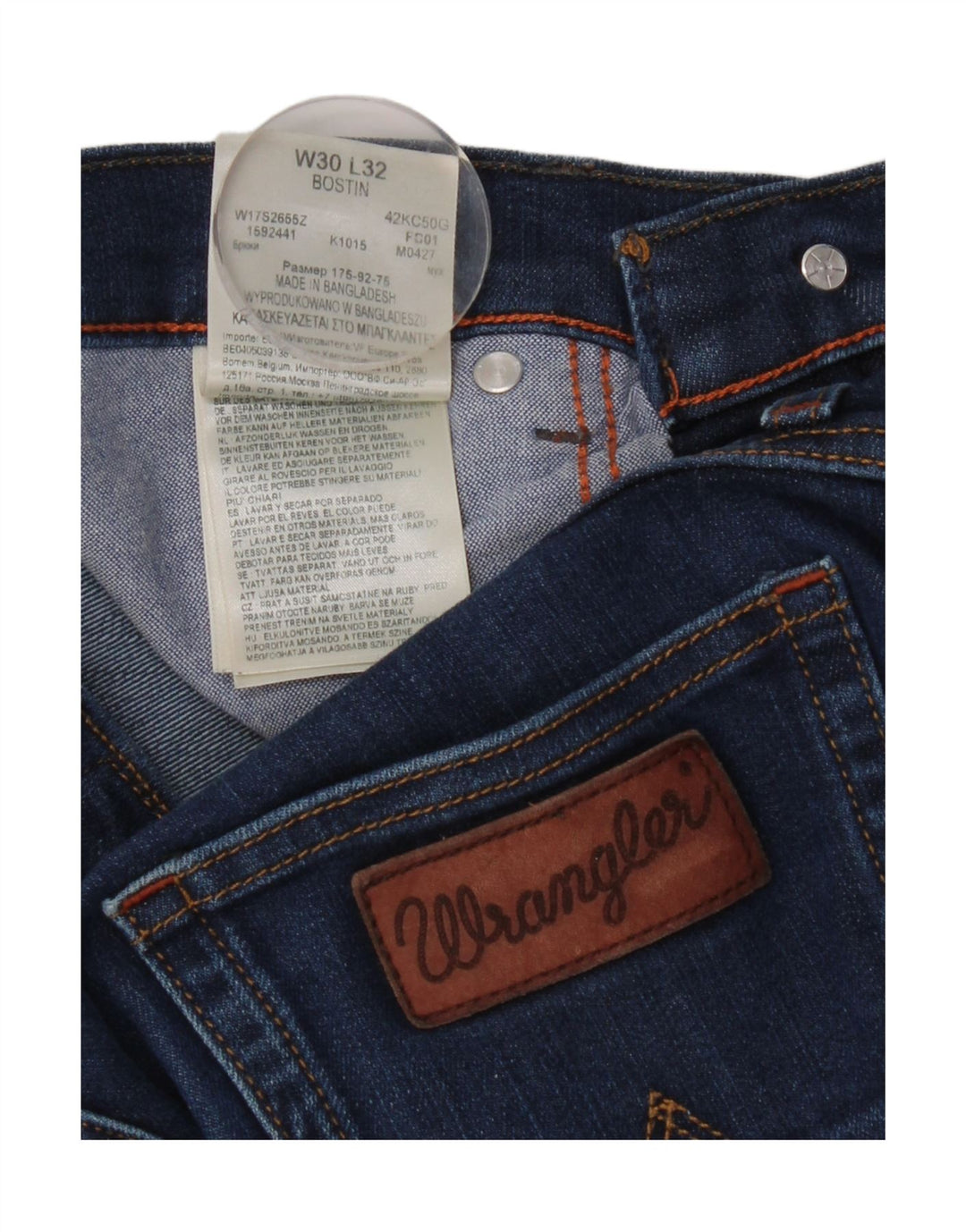 Wrangler Womens Bostin Slim Jeans W30 L32 Blå Bomuld