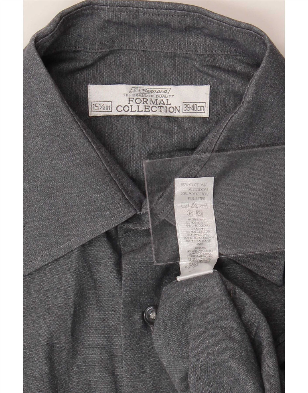St. Bernard Herreskjorte str. 39/40 15 1/2 Medium Grey Bomuld