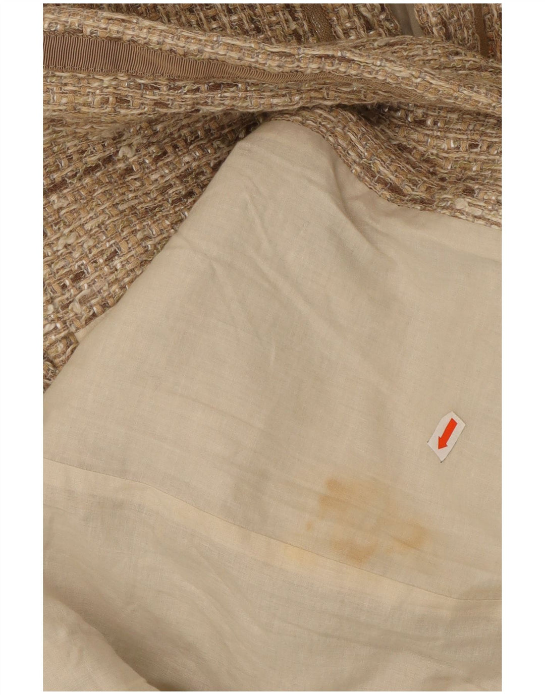 Hugo Boss Dame Overfrakke UK 14 Medium Beige Bomuld