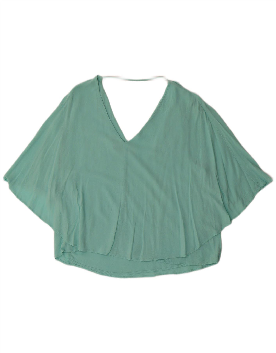 Zara Dame Bluse Top UK 14 Stor turkis