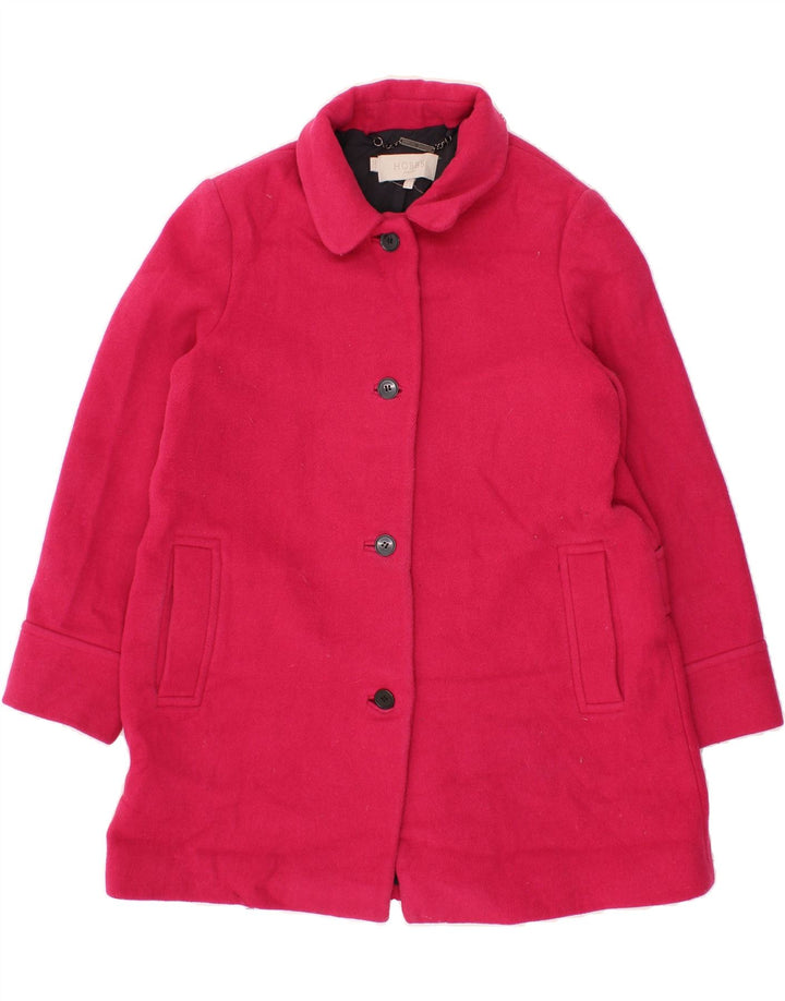 HOBBS Womens Overcoat UK 14 Large Pink Polyester Vintage Hobbs and Second-Hand Hobbs from Messina Hembry 
