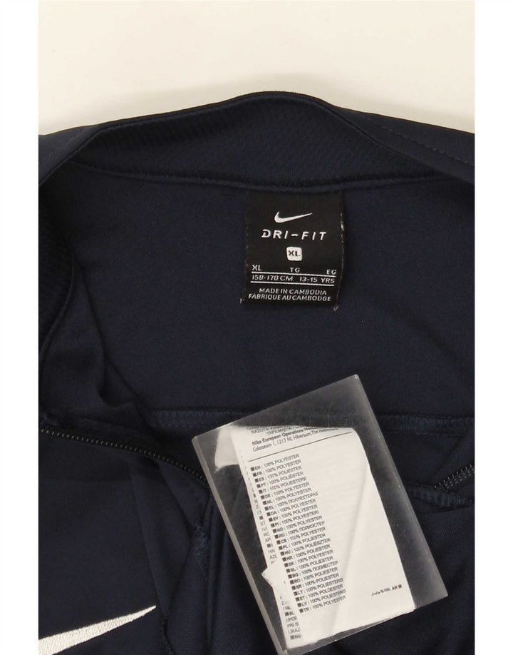 Nike Boys træningsdragt topjakke 13-14 år XL marineblå polyester