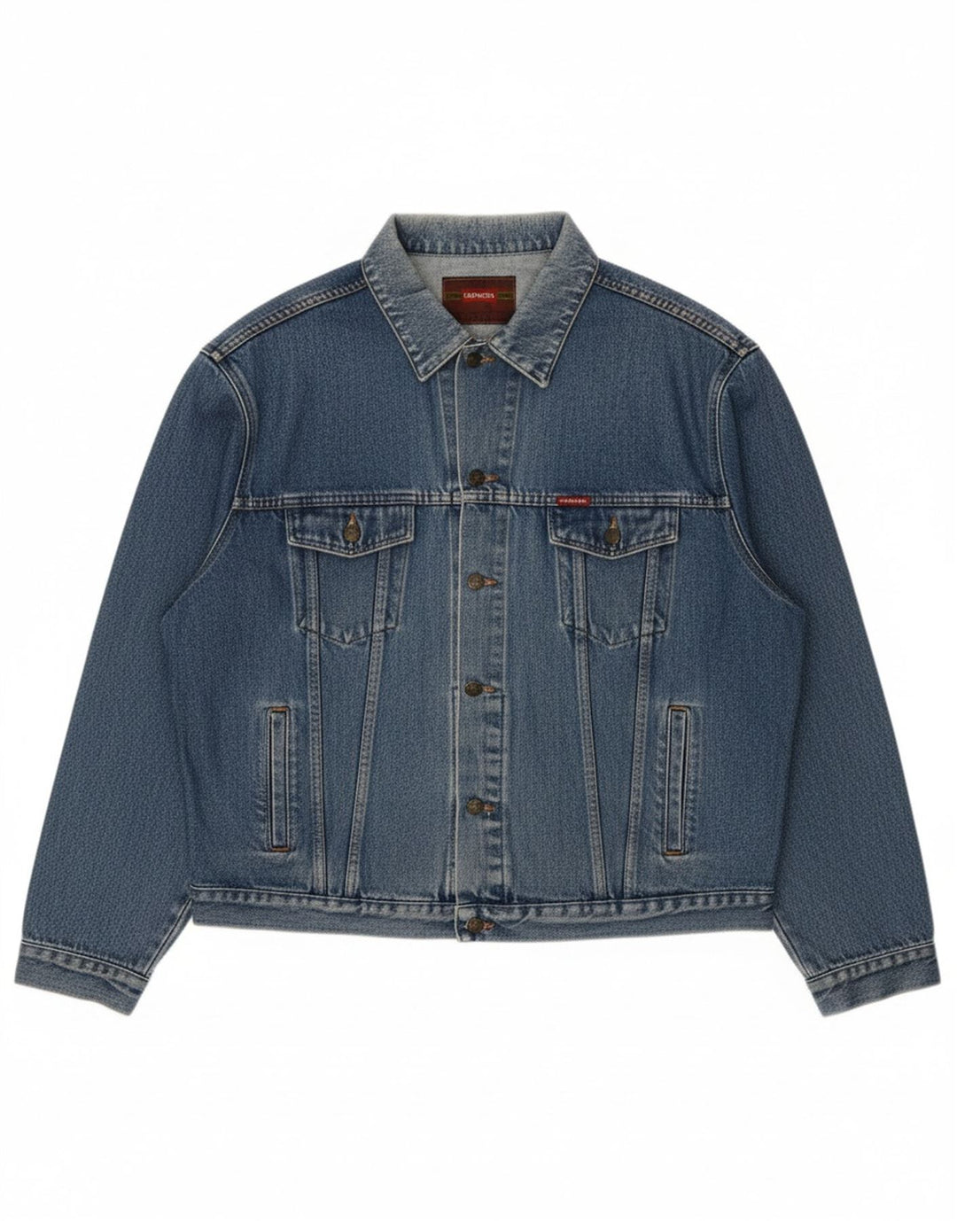 CARRERA Mens Denim Jacket UK 44 2XL Blue