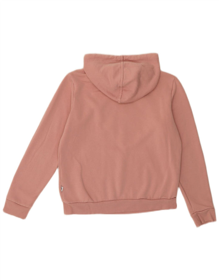 PUMA Womens Graphic Hoodie Jumper UK 14 Medium Pink