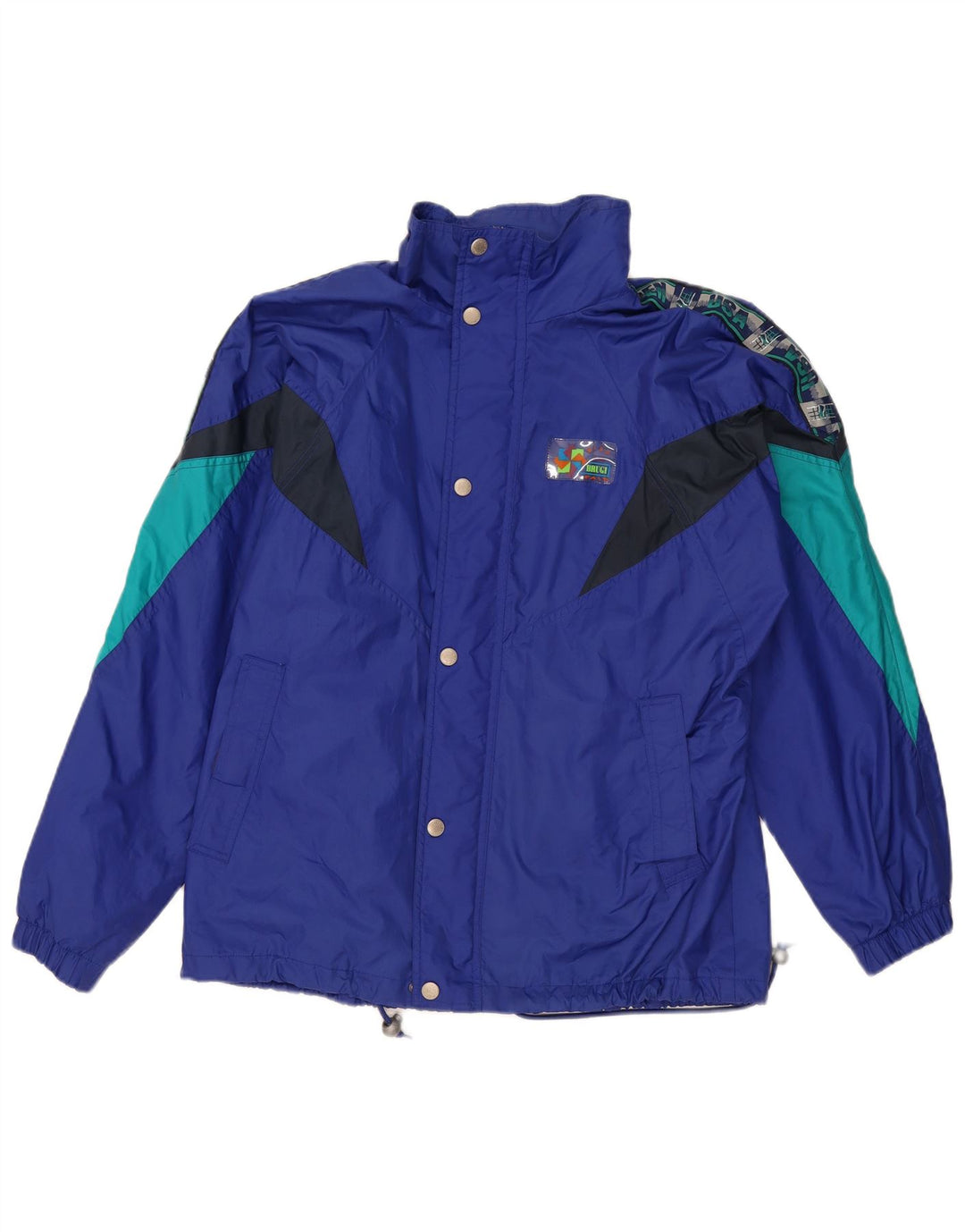 Brugi Herre Hættevindjakke UK 38 Medium Navy Blue Colourblock