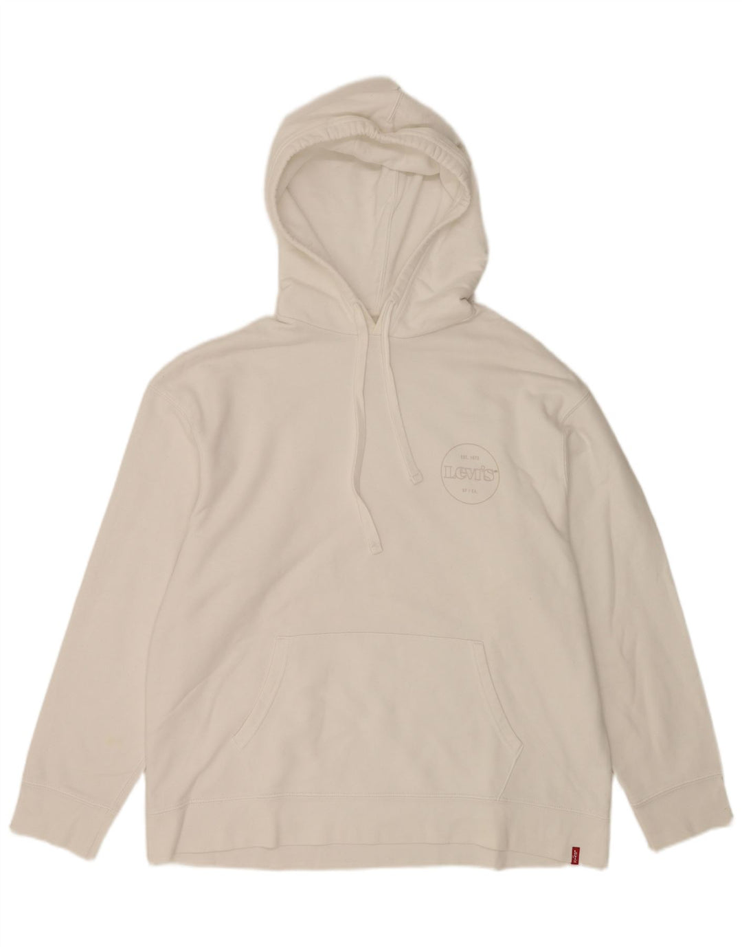 Levi's Herre Relaxed Fit Hoodie Jumper Large White