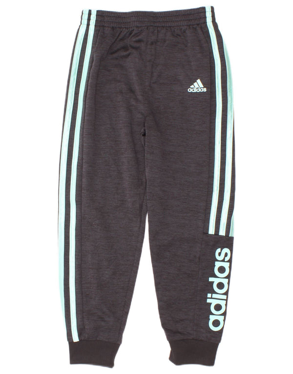 Adidas Boys Grafisk træningsdragt Bukser Joggers 5-6 år Grå polyester
