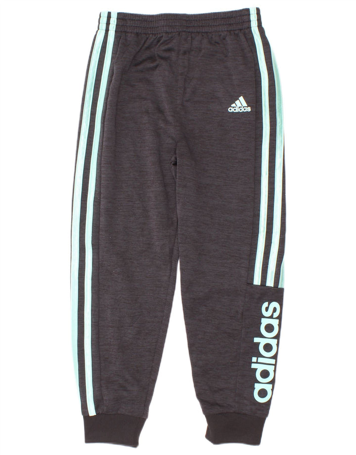 Adidas Boys Grafisk træningsdragt Bukser Joggers 5-6 år Grå polyester