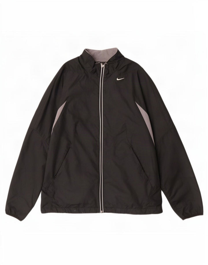 Nike træningsdragt topjakke til kvinder US 12/14 Large Black Colourblock Polyester