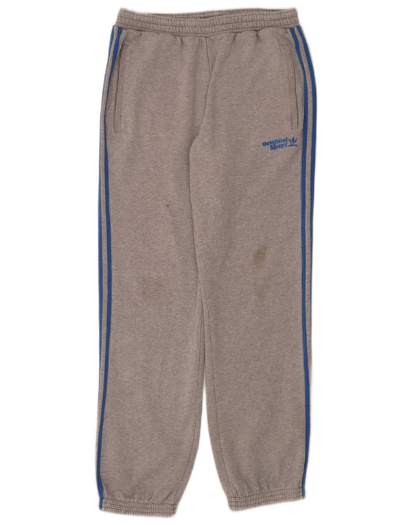 Adidas Mens Tracksuit Trousers Joggers Medium  Grey Cotton