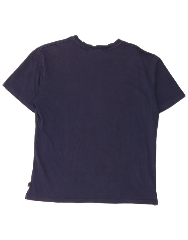 Reebok Herre grafisk T-shirt Top Stor marineblå bomuld