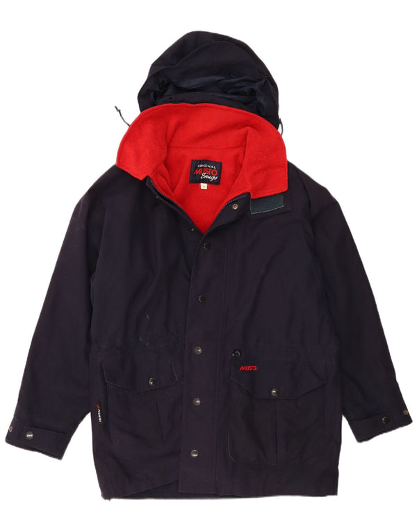 Musto Herre Graphic Loose Fit Windbreaker Coat UK 36 Small Navy Blue