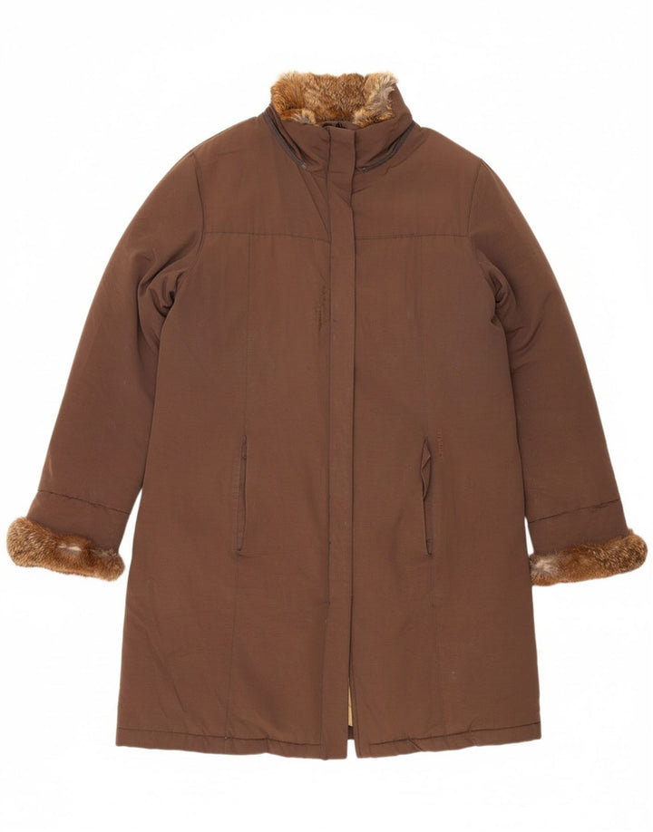 WOOLRICH Womens Padded Coat UK 16 Large Brown Nylon Vintage Woolrich and Second-Hand Woolrich from Messina Hembry 