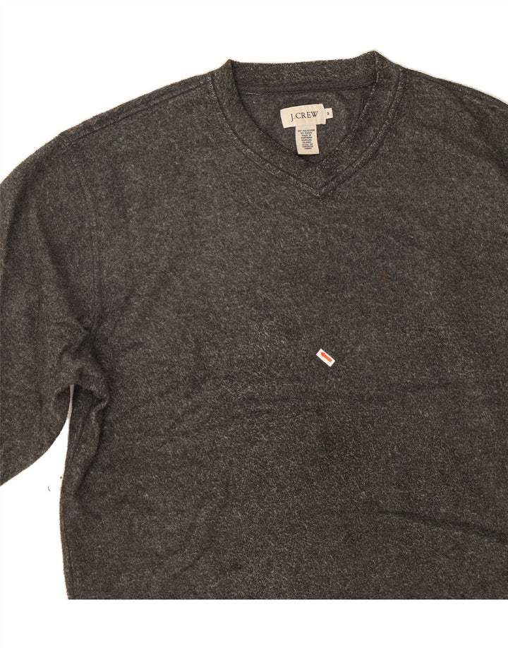J. CREW Mens Top Long Sleeve Medium Grey Flecked Polyester Vintage J. Crew and Second-Hand J. Crew from Messina Hembry 